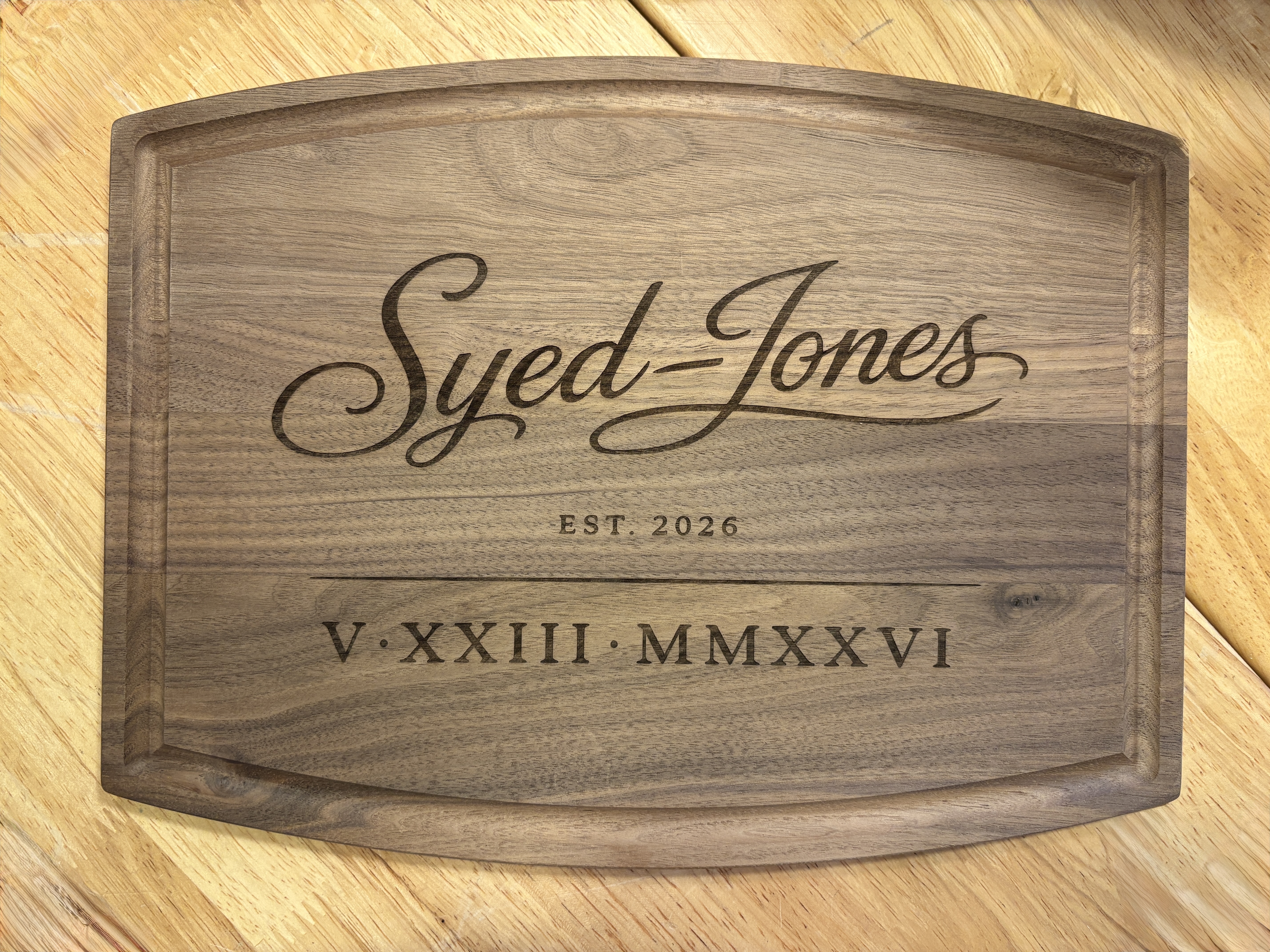 Syed - Jones Wedding Cutting Board
